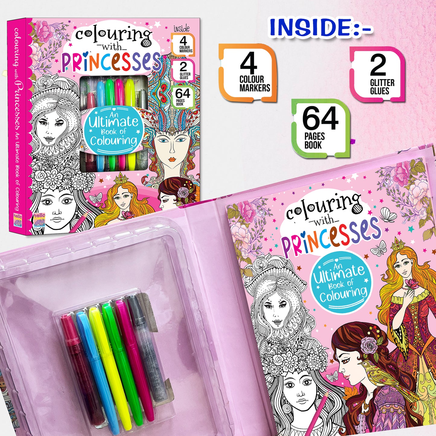 Colouring with Princess | Princess Coloring Book for Kids | Magical Creative Coloring Book