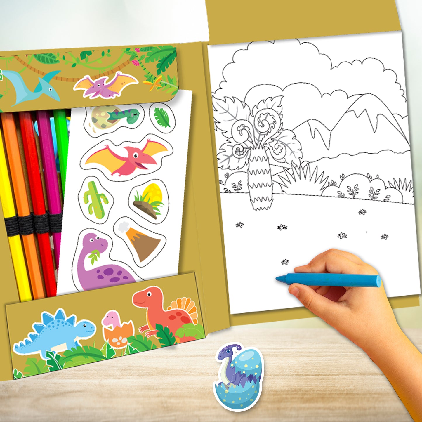 Draw, Colour & Paste – Dinosaurs | How to Draw Activity Book for Kids | Dinosaur Drawing & Colouring Book