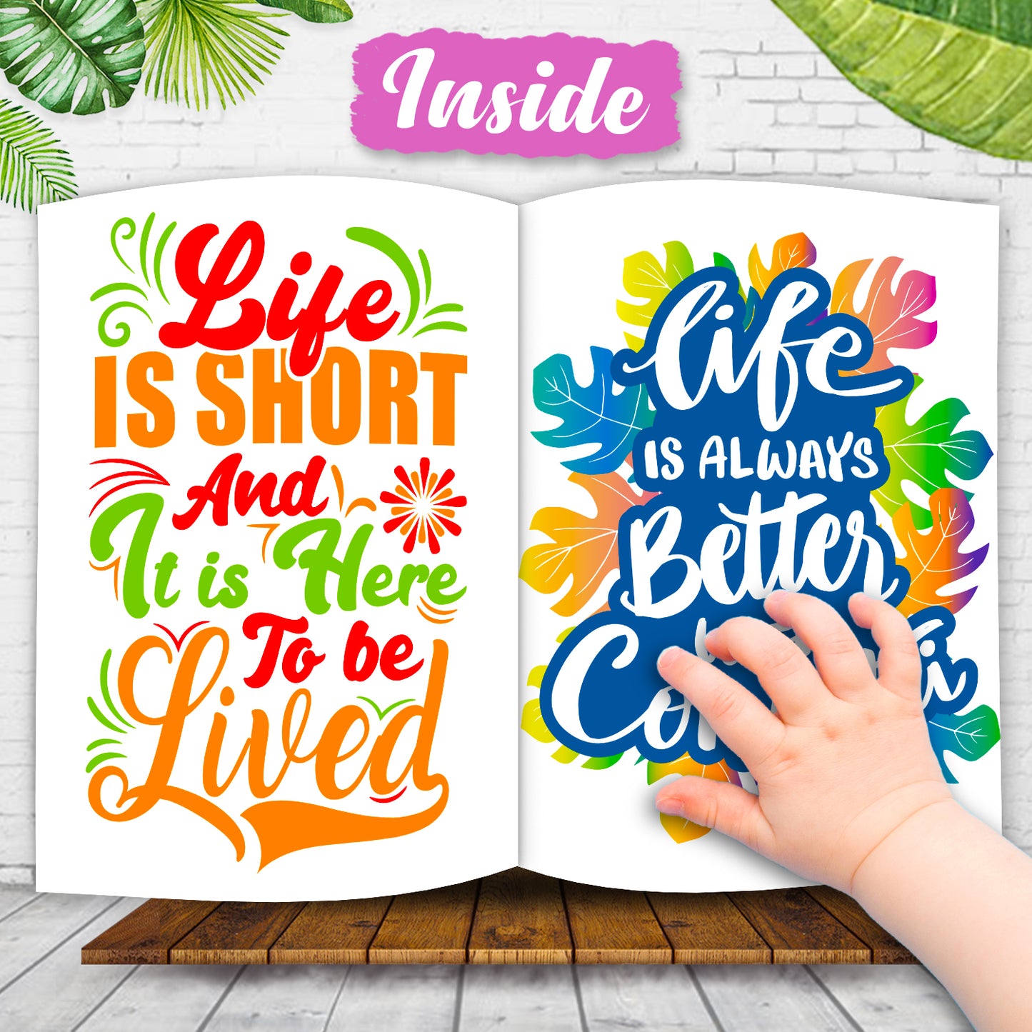 Positive Vibes Motivation Creative Coloring Book for Calmness and Stress Relief