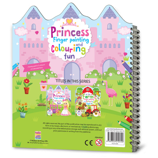 Princess Finger Painting & Colouring Fun