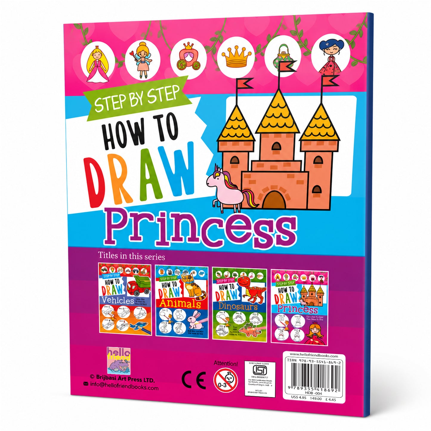 How to Draw Princess Book | Step-by-Step Princess Drawing Book for Kids | Learn to Draw Activity Book