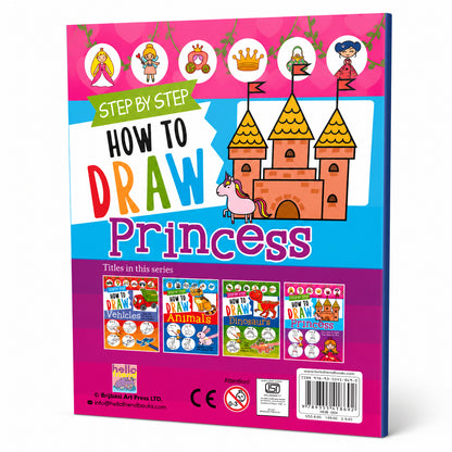 How to Draw Princess Book | Step-by-Step Princess Drawing Book for Kids | Learn to Draw Activity Book