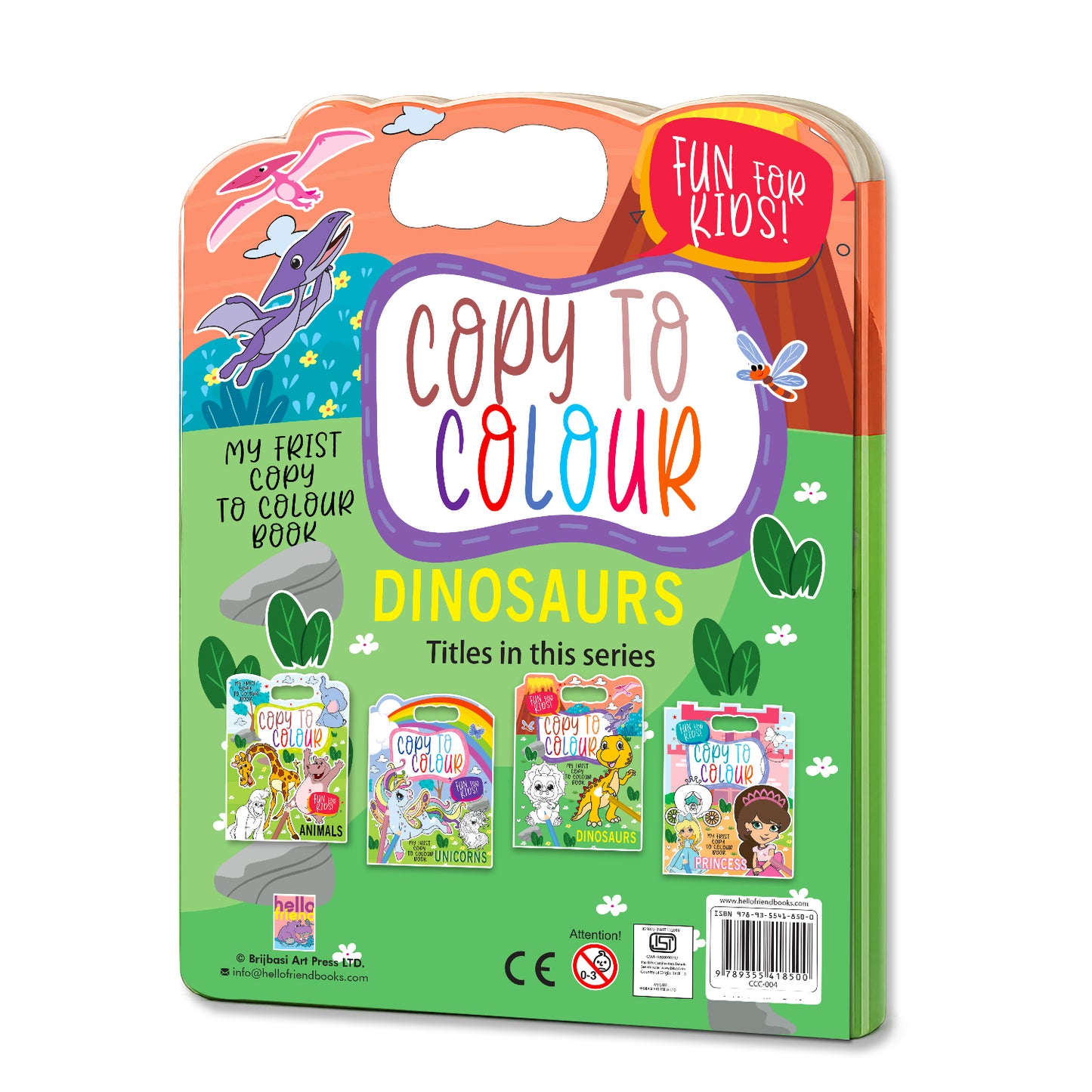 Copy to Colour – Dinosaurs | Dinosaur Copy & Color Activity Book for Kids | Prehistoric Learning Coloring Book