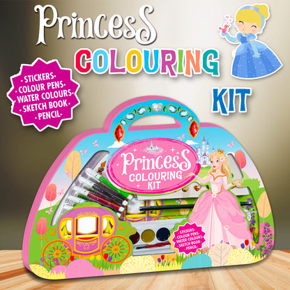 Princess Colouring Kit | Princess Coloring & Creative Activity Kit for Kids | Deluxe Art & Learning Kit