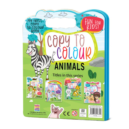 Copy to Colour – Animals | Animal Copy & Color Activity Book for Kids | Fun Learning Coloring Book
