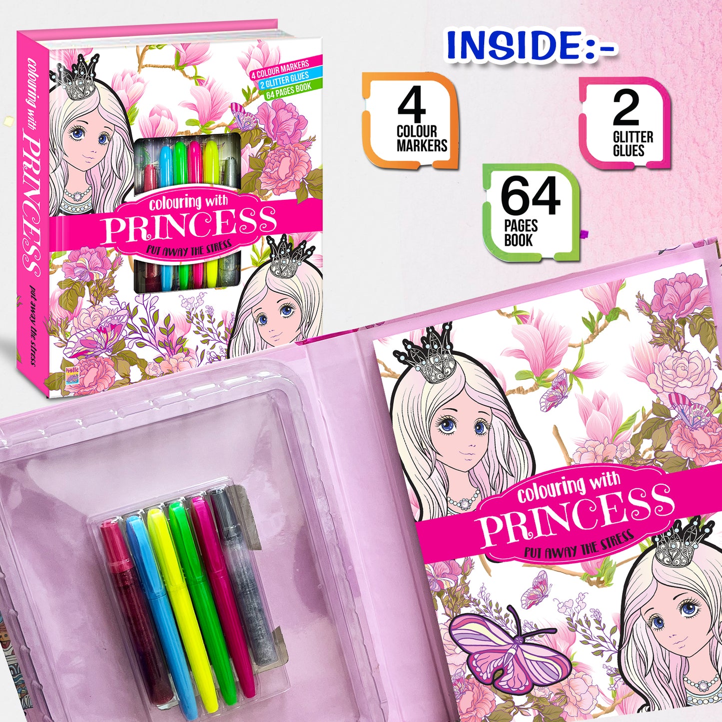 Colouring with Princess | Princess Coloring Book for Kids | Magical Creative Coloring Book