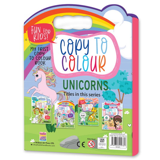 Copy to Colour – Unicorn | Unicorn Copy & Color Activity Book for Kids | Magical Coloring Book