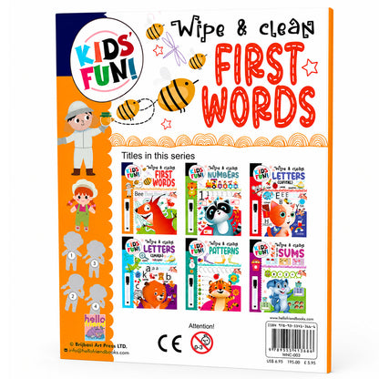 Wipe & Clean First Words - Back cover with series titles