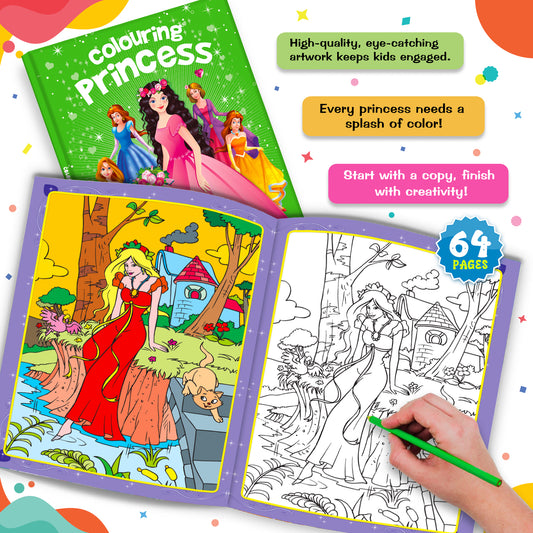 Colouring Book – Green Edition | Fun Coloring Activity Book for Kids | Creative Learning Book