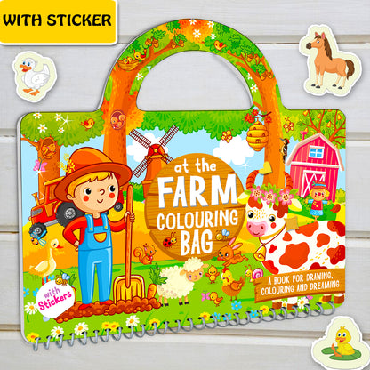 At the Farm Colouring Bag | Farm Coloring & Creative Activity Kit for Kids