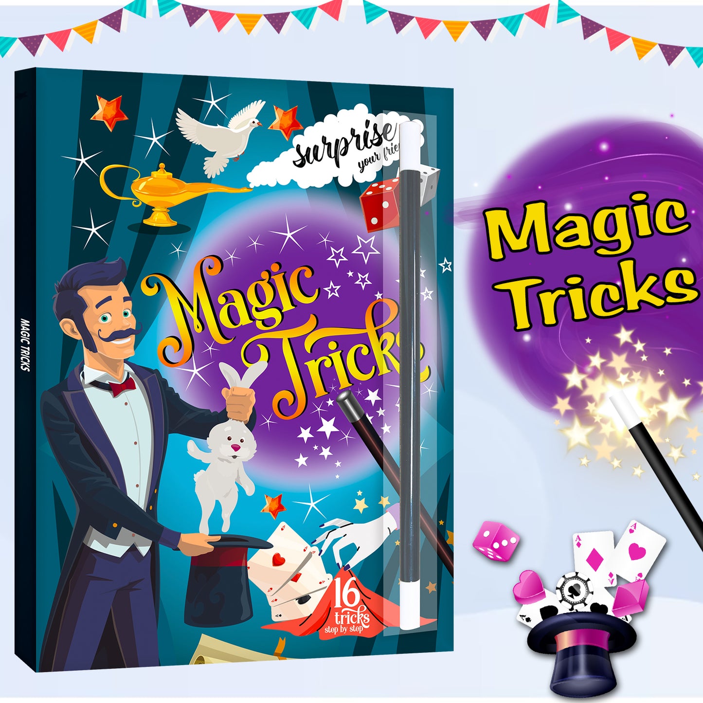 Magic Tricks Activity Kit for Kids | Fun & Easy Magic Tricks Book | Interactive Activity & DIY Kit