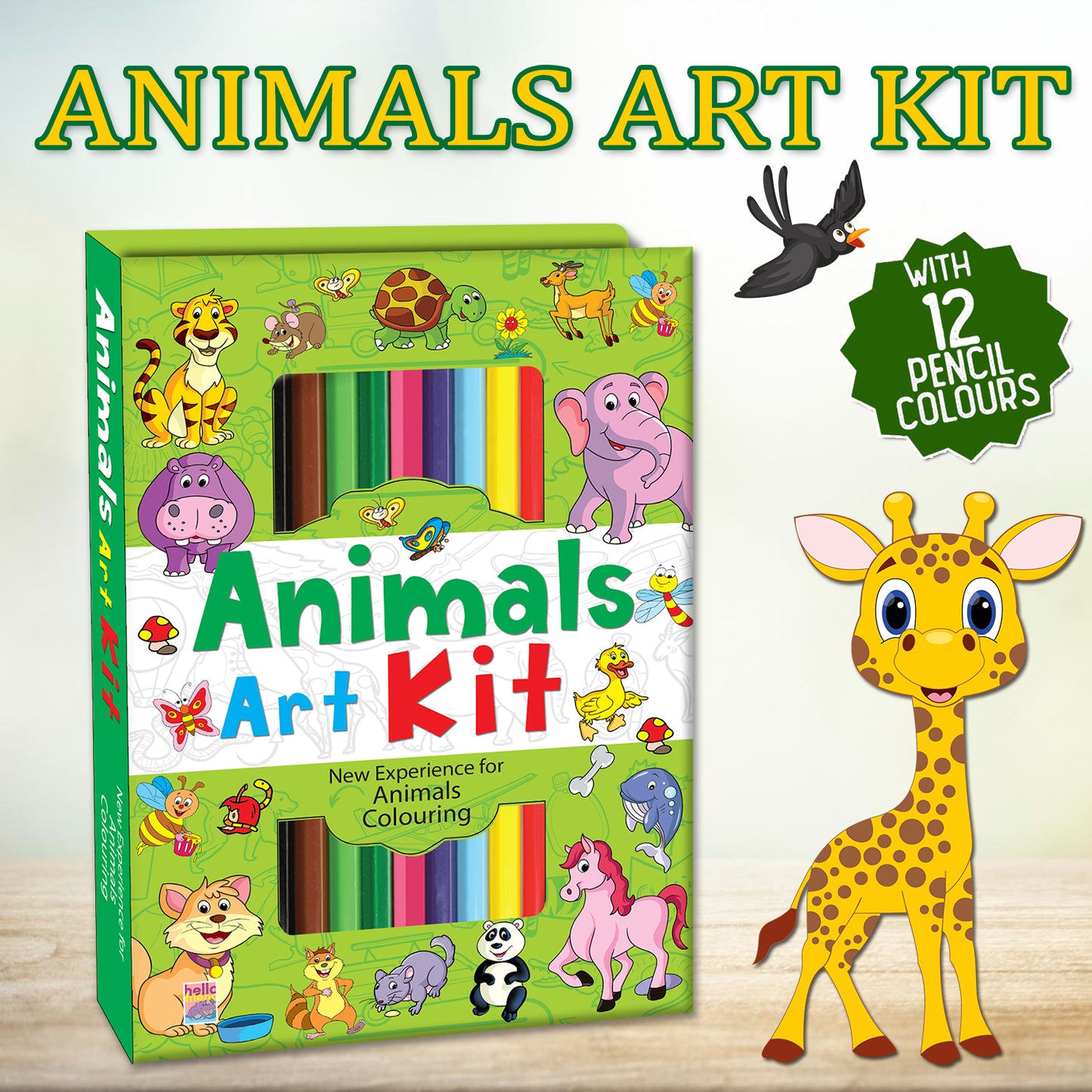 Animal Doodle Art Kit | Animal Doodle Coloring & Creative Activity Kit for Kids | Fun Art & Craft Learning Kit