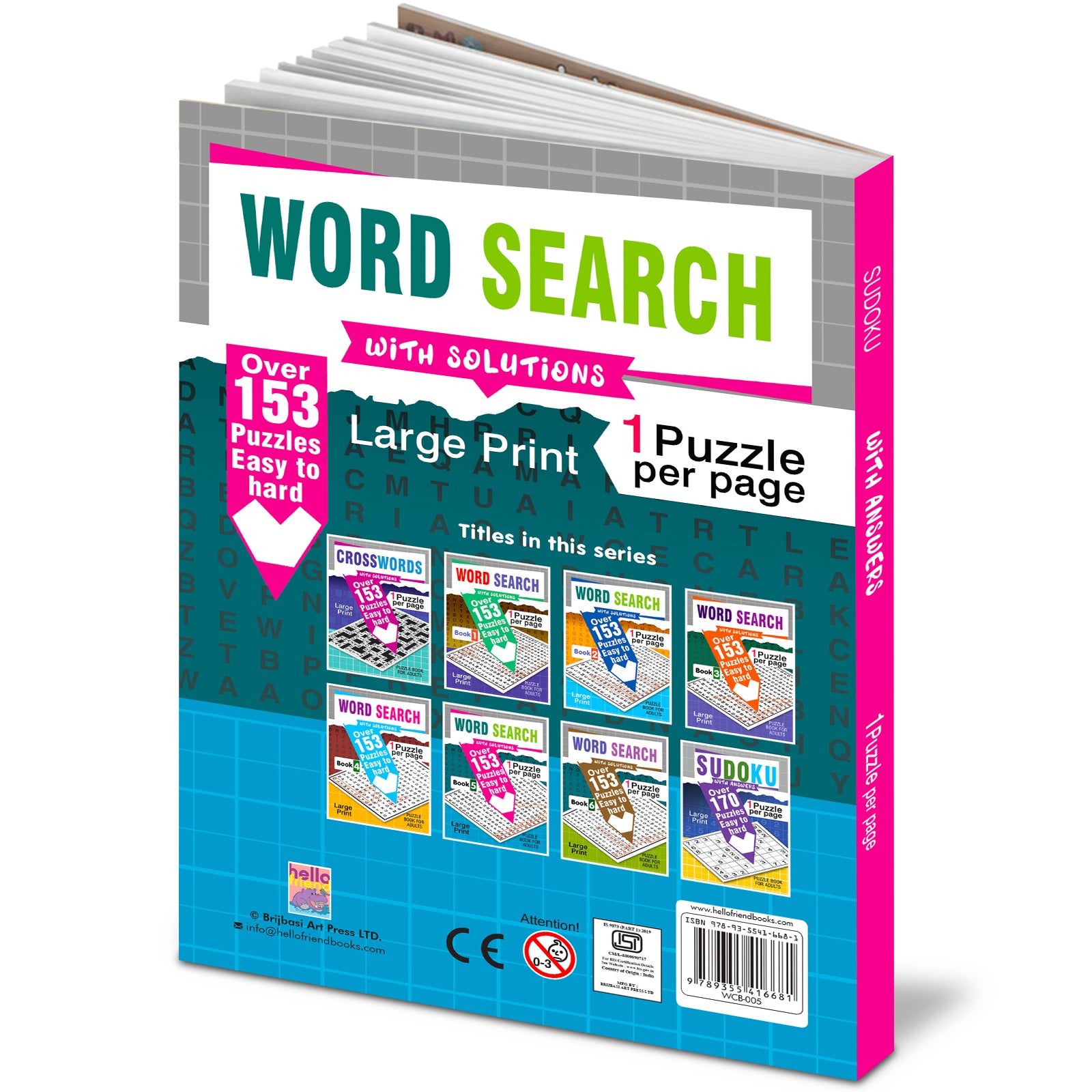 Word Search Puzzles Book 5 with Solutions - Engaging Puzzle Feature