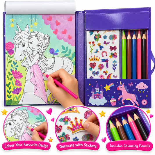 Unicorn Colouring Kit | Unicorn Coloring & Creative Activity Kit for Kids | Magical Art & Learning Kit