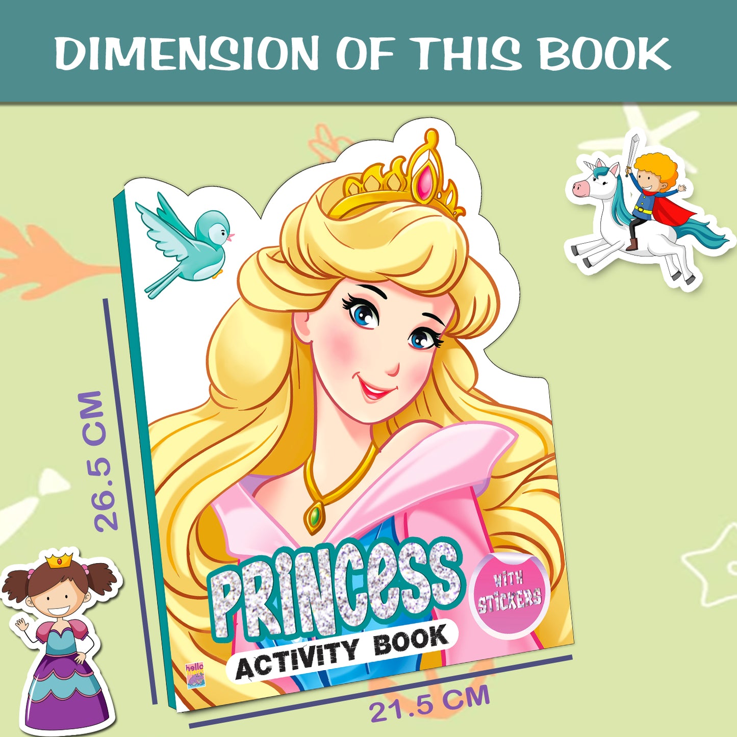 Die-Cut Princess Activity Book | Princess Sticker Activity Book for Kids | Creative Learning & Play Book