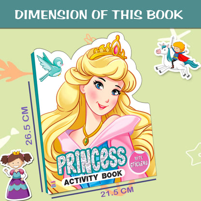Die-Cut Princess Activity Book | Princess Sticker Activity Book for Kids | Creative Learning & Play Book