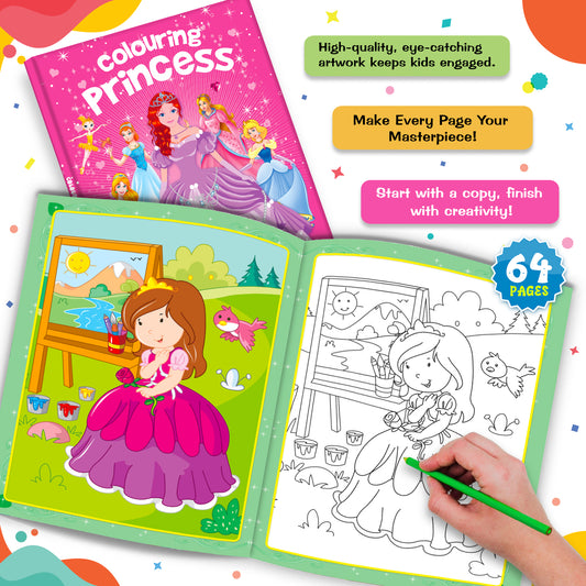 Colouring Book – Pink Edition | Fun Coloring Activity Book for Kids | Creative Learning Book