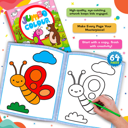 Jumbo Color – Wild Animals | Jumbo Coloring Book for Kids | Big Animal Coloring Activity Book