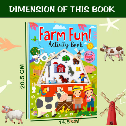 Farm Full Activity Book | Sticker Activity Book for Kids | Creative Farm-Themed Learning & Play Book