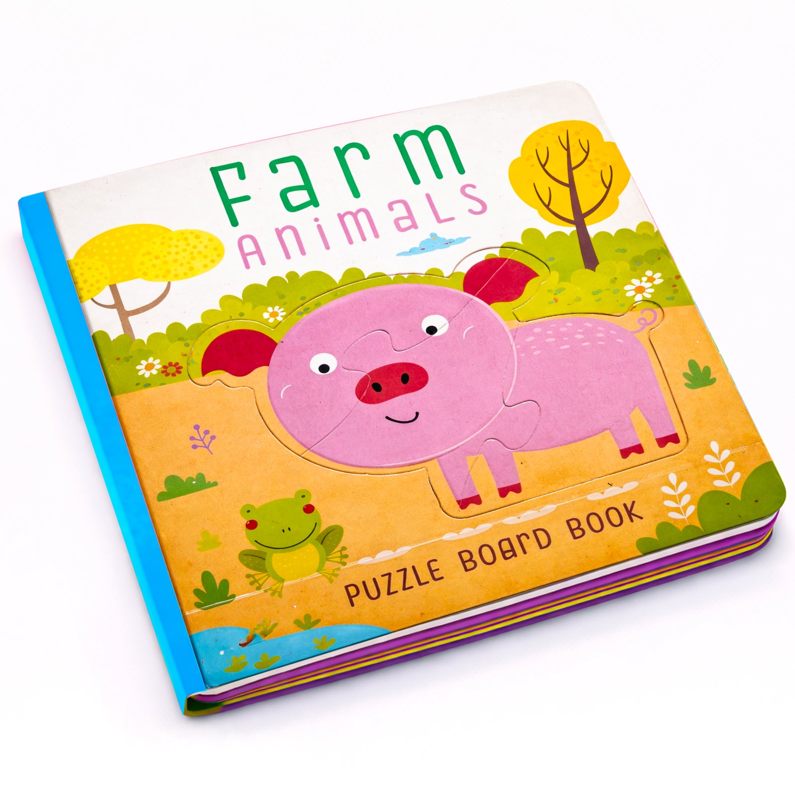 Farm Animals Puzzle Board Book back cover showing ISBN 9789355417015 - RPB-002