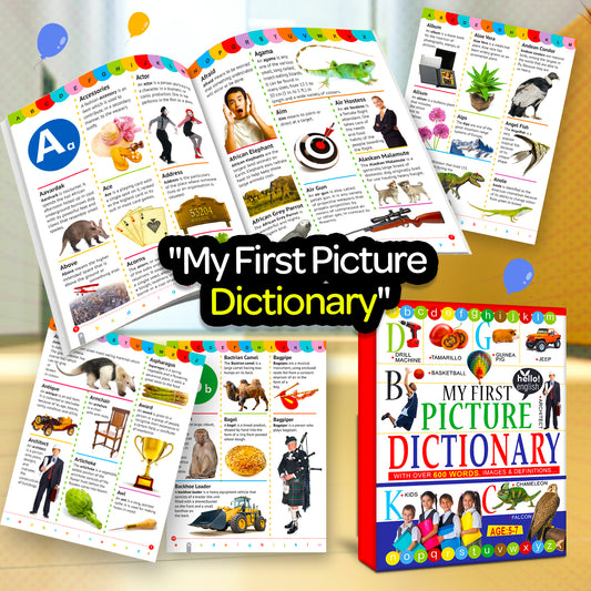My First Picture Dictionary Book | Illustrated Picture Knowledge Book for Kids | Early Learning Vocabulary Book