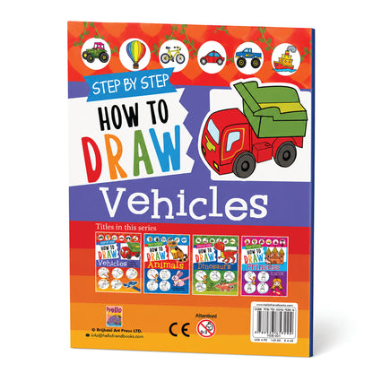 How to Draw Vehicles Book | Step-by-Step Drawing Book for Kids | Vehicle Activity Book