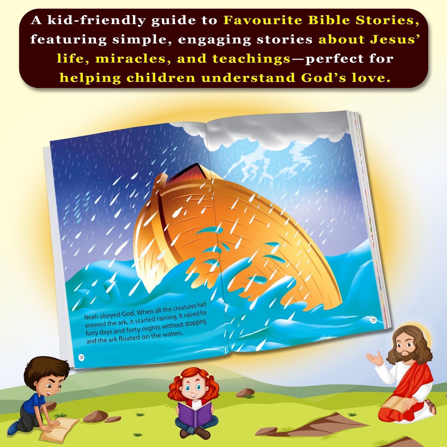 Favourite Bible Stories | Illustrated Bible Story Collection for Kids | Christian Religious Book