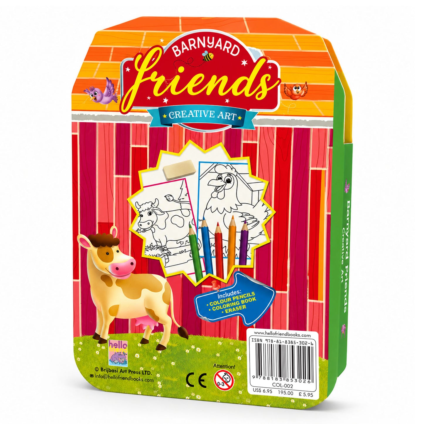 Small Farm Colouring Kit | Farm Coloring & Creative Activity Kit for Kids | Fun Learning Art Kit