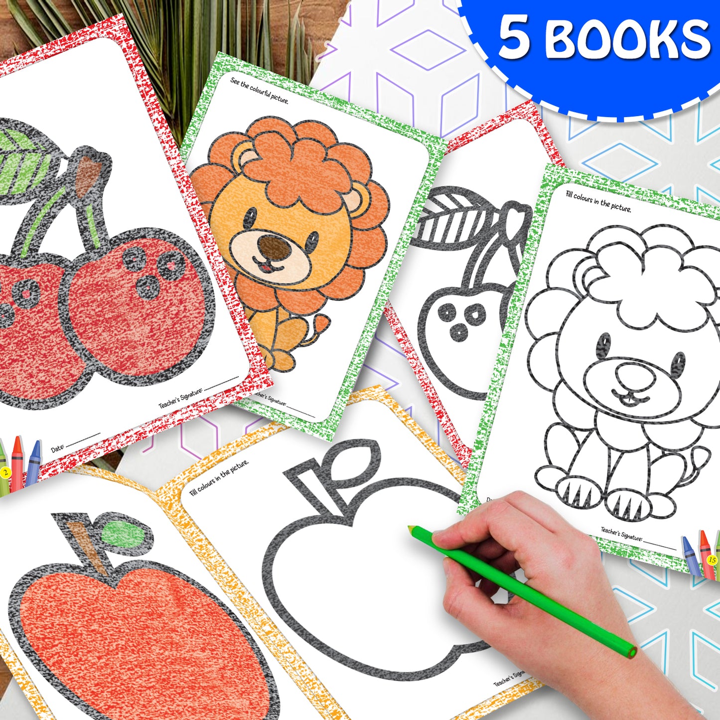 Crayons Colour Magic 5 Book Set | 5-Book Coloring Activity Set with Crayons for Kids