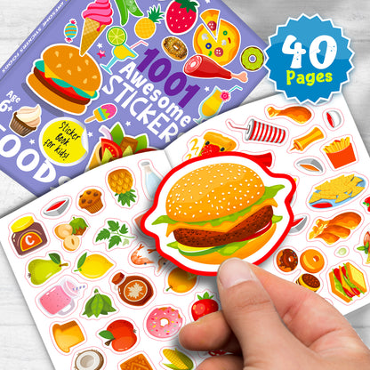 1001 Awesome Stickers – Foods | Mega Sticker Activity Book for Kids | Creative Play & Fun Learning