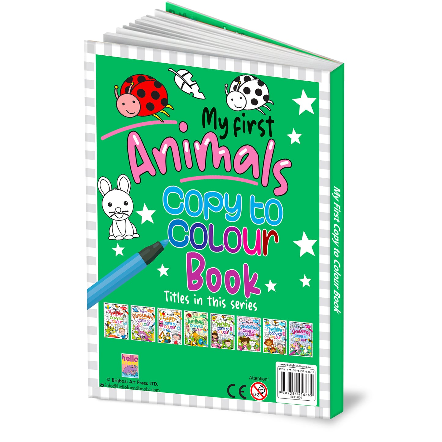 My First Animals – Copy to Colour Book | Copy & Color Animal Activity Book for Kids | Early Learning Coloring Book