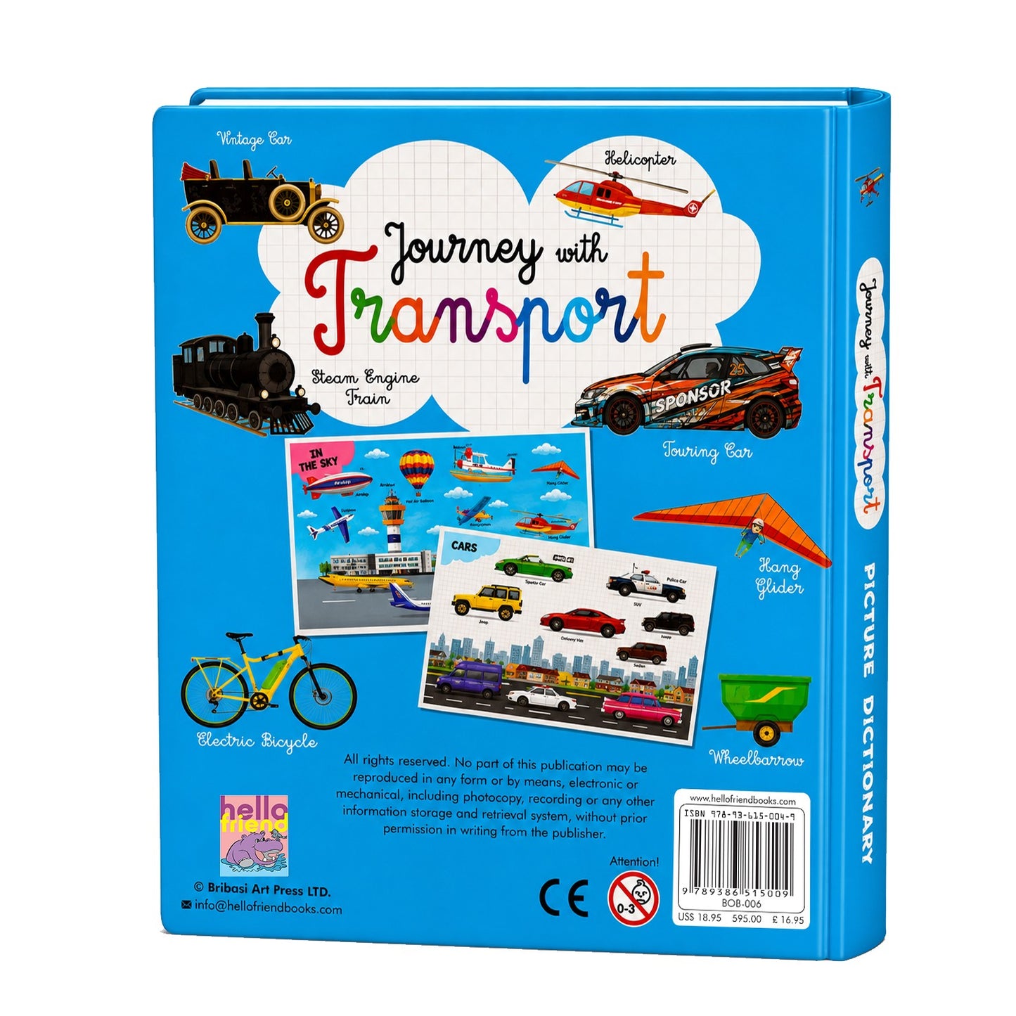 Journey with Transport – Picture Dictionary | Vehicles & Early Learning Board Book for Kids