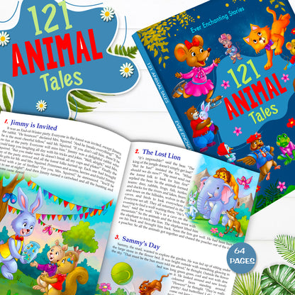 121 Animal Tales Stories | Illustrated Animal Story Book for Kids