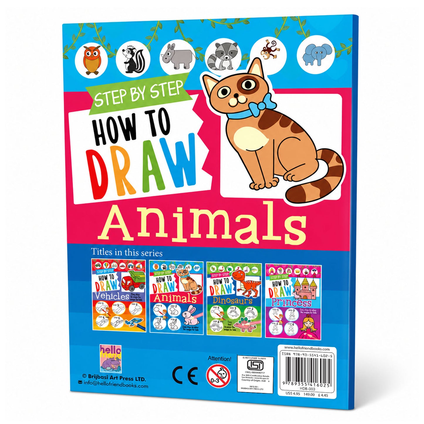 How to Draw Animals Book | Step-by-Step Animal Drawing Book for Kids | Learn to Draw Activity Book