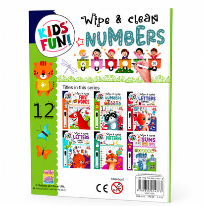 Wipe & Clean Numbers - Interior pages spread with number tracing