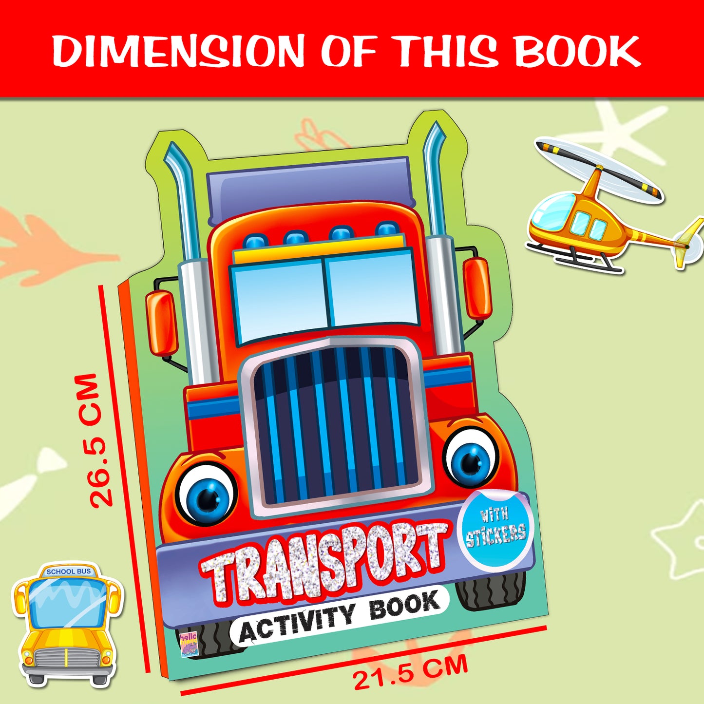 Die-Cut Transport Activity Book | Vehicle Sticker Activity Book for Kids | Creative Learning & Play Book