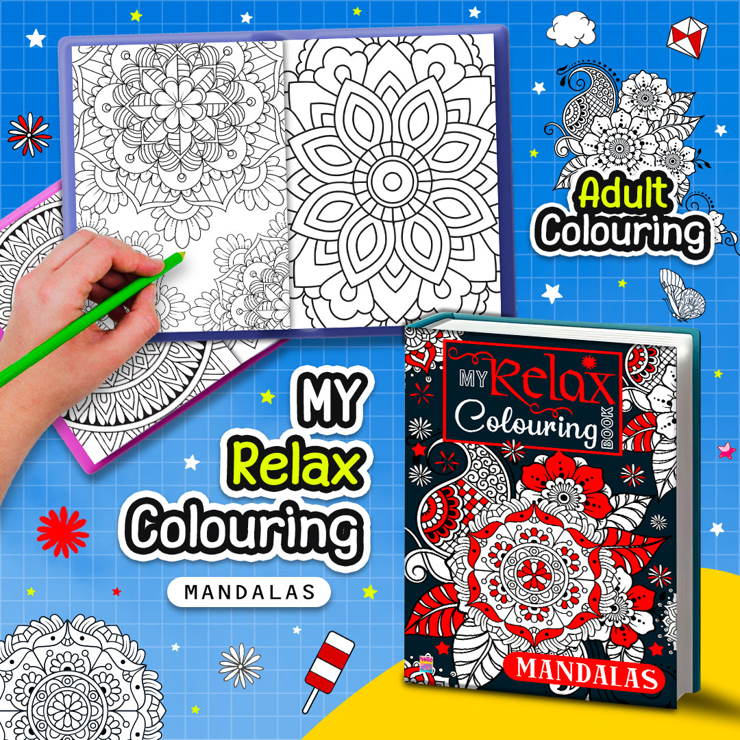 My Relax Colouring Mandala Book | Mindful Mandala Coloring Book for Kids | Creative & Stress Relief Activity Book