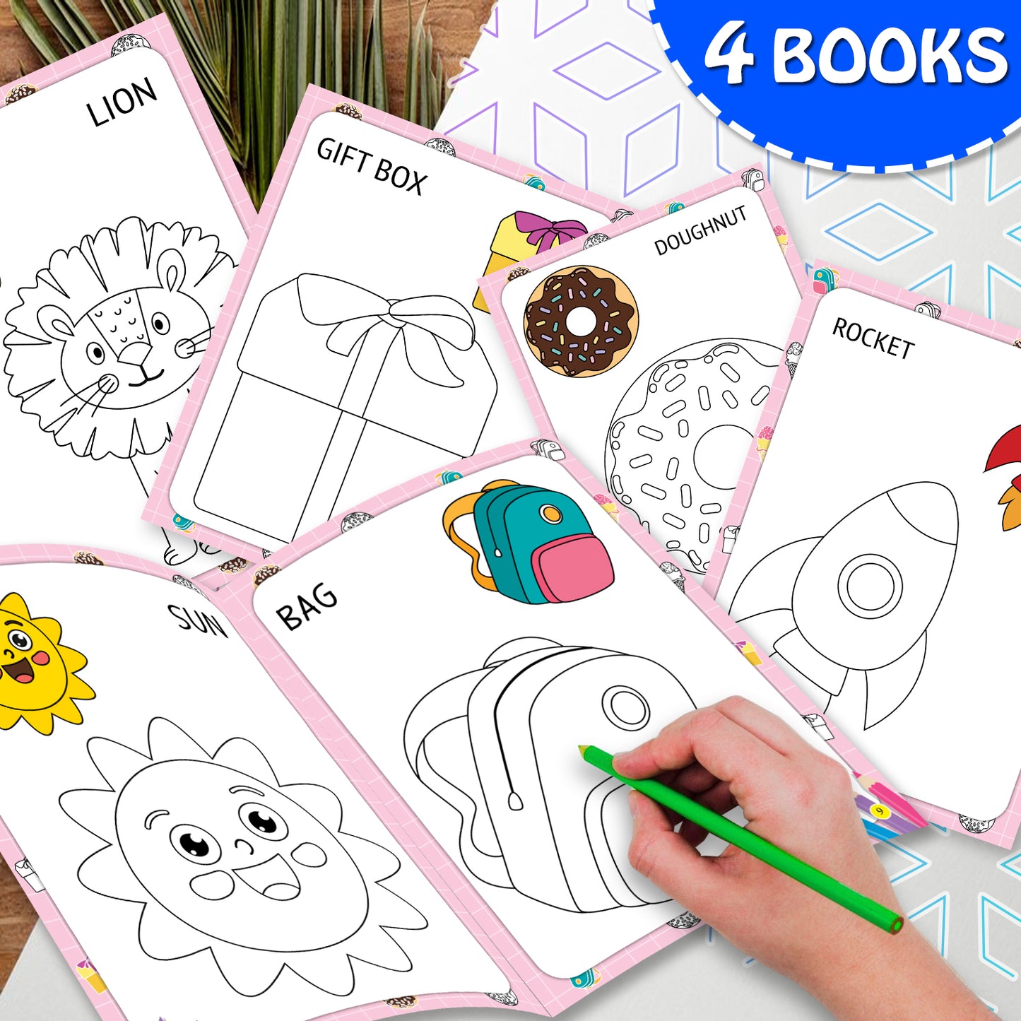 My Favourite Colours 4 Books Set | Activity & Colouring Book Collection for Kids