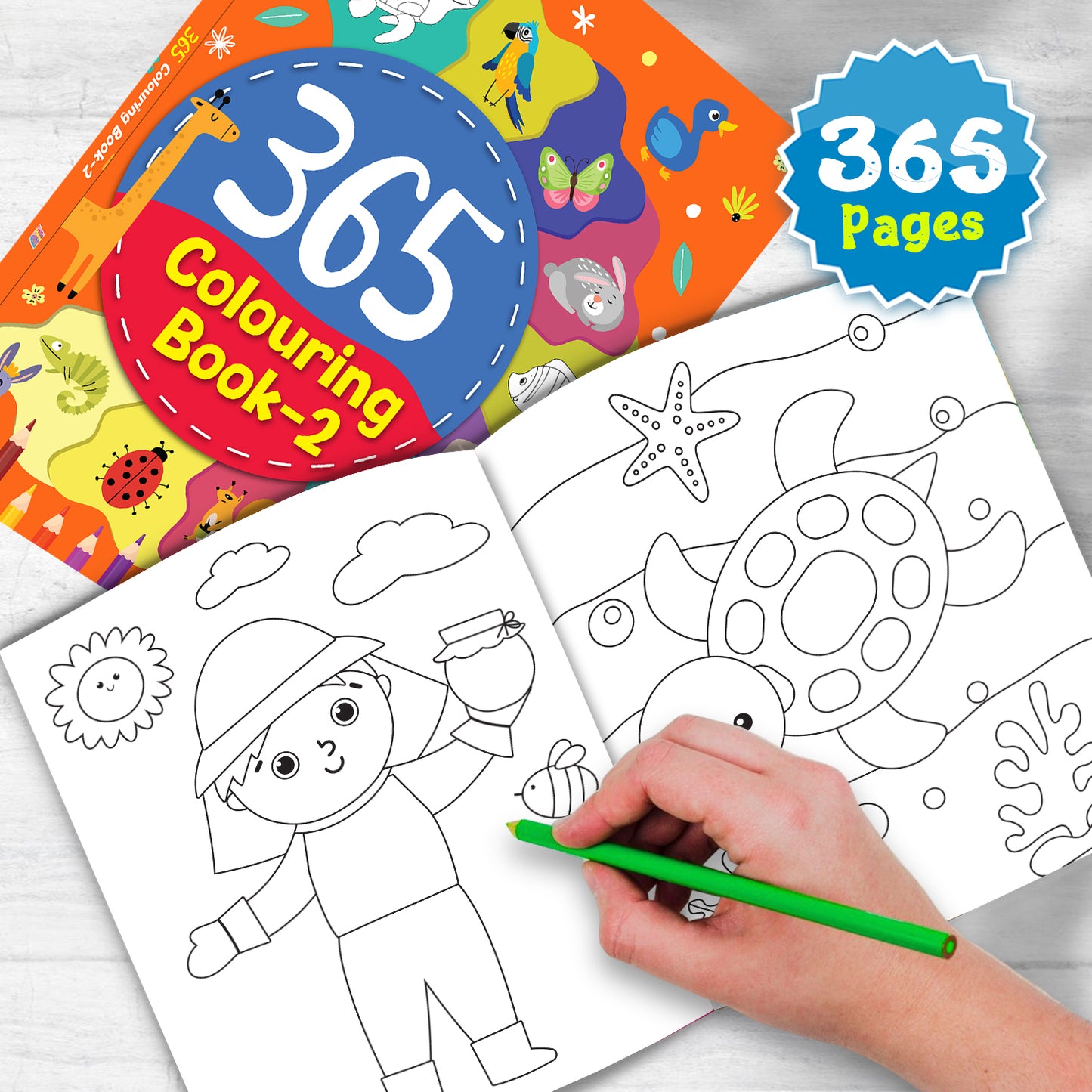 365 Colouring Book 2 | Smart Colouring Activity Book for Kids Ages 2 to 8 Years