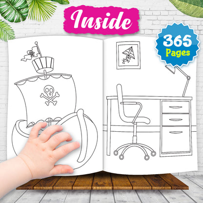 365 Colouring Book 1 | Activity Colouring Book for Kids