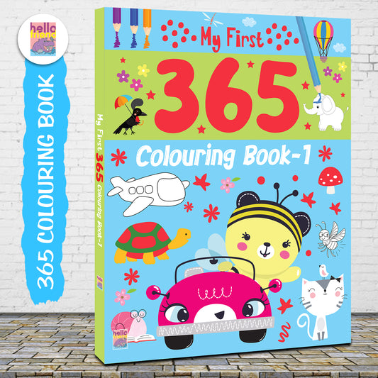 My First 365 Colouring Book - Front cover with dimensions