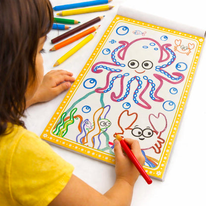 Colouring Glitters – Sea Animals | Glitter Coloring Book for Kids | Sparkling Ocean Animal Activity Book