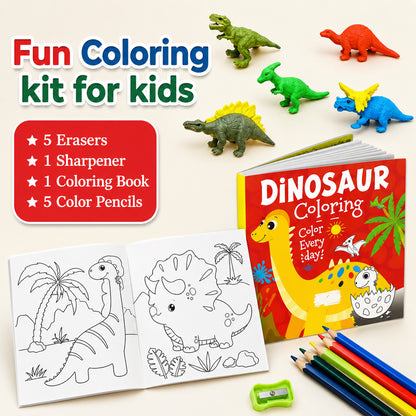 Mighty Dinosaurs Eraser & Pencil Kit - Coloring book pages 1