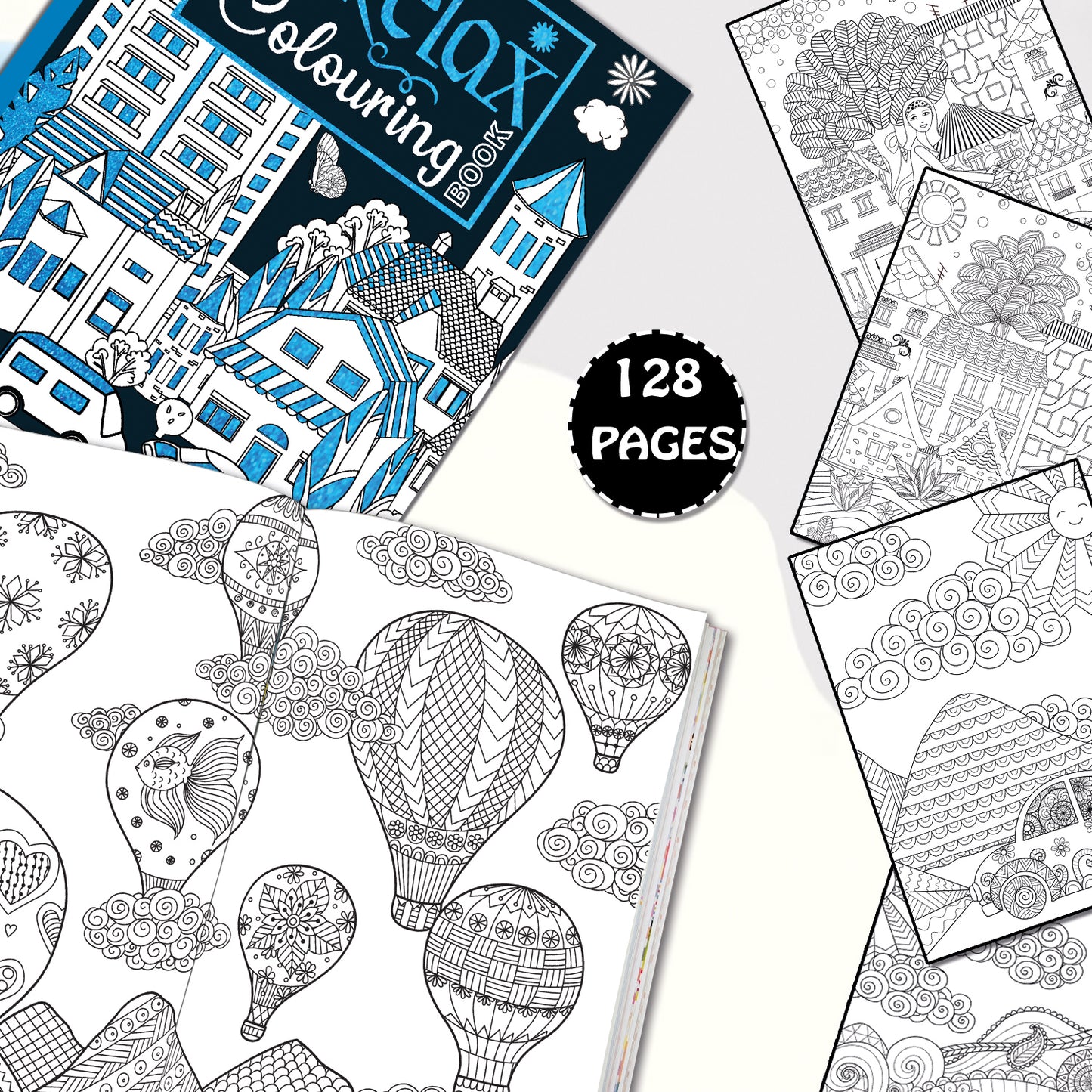 My Relax Colouring Book – In the City | Stress Relief Coloring Book for Kids | City-Themed Creative Activity Book