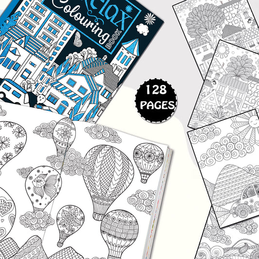My Relax Colouring Book – In the City | Stress Relief Coloring Book for Kids | City-Themed Creative Activity Book