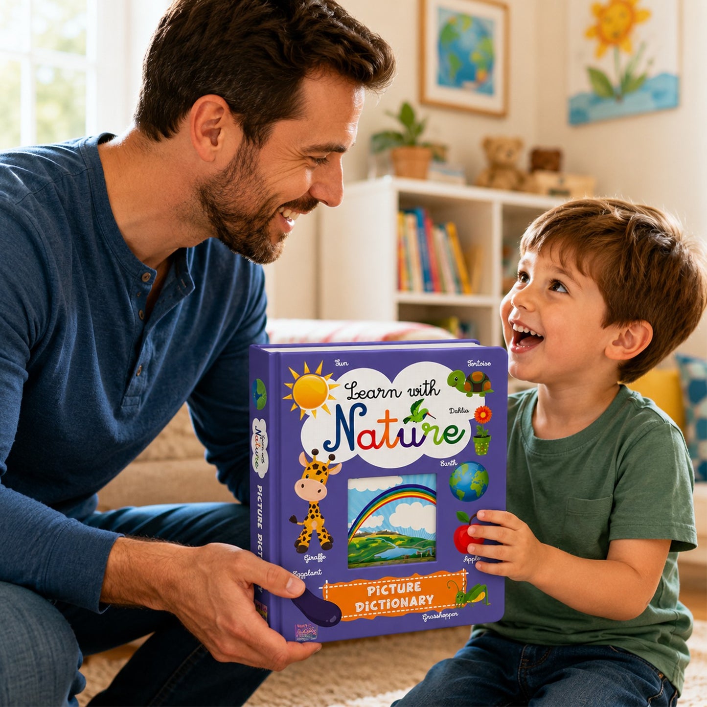 Learn with Nature – Picture Dictionary | Nature & Early Learning Board Book for Kids