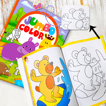 Jumbo Color – Safari Animals | Jumbo Coloring Book for Kids | Big Safari Animal Activity Book
