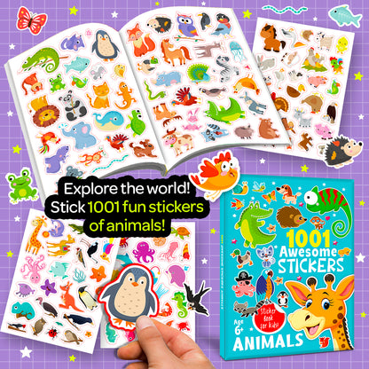 1001 Awesome Stickers – Animals | Mega Sticker Activity Book for Kids | Creative Play & Fun Learning