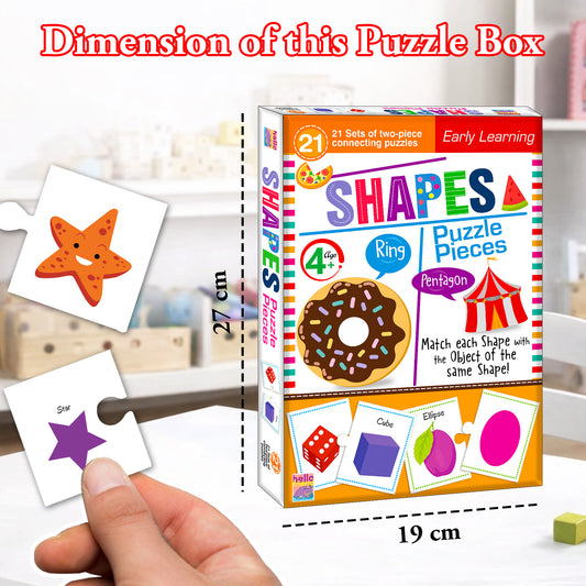 Shape Puzzle Pieces | 2-Piece Connecting Puzzle Set for Kids 4+