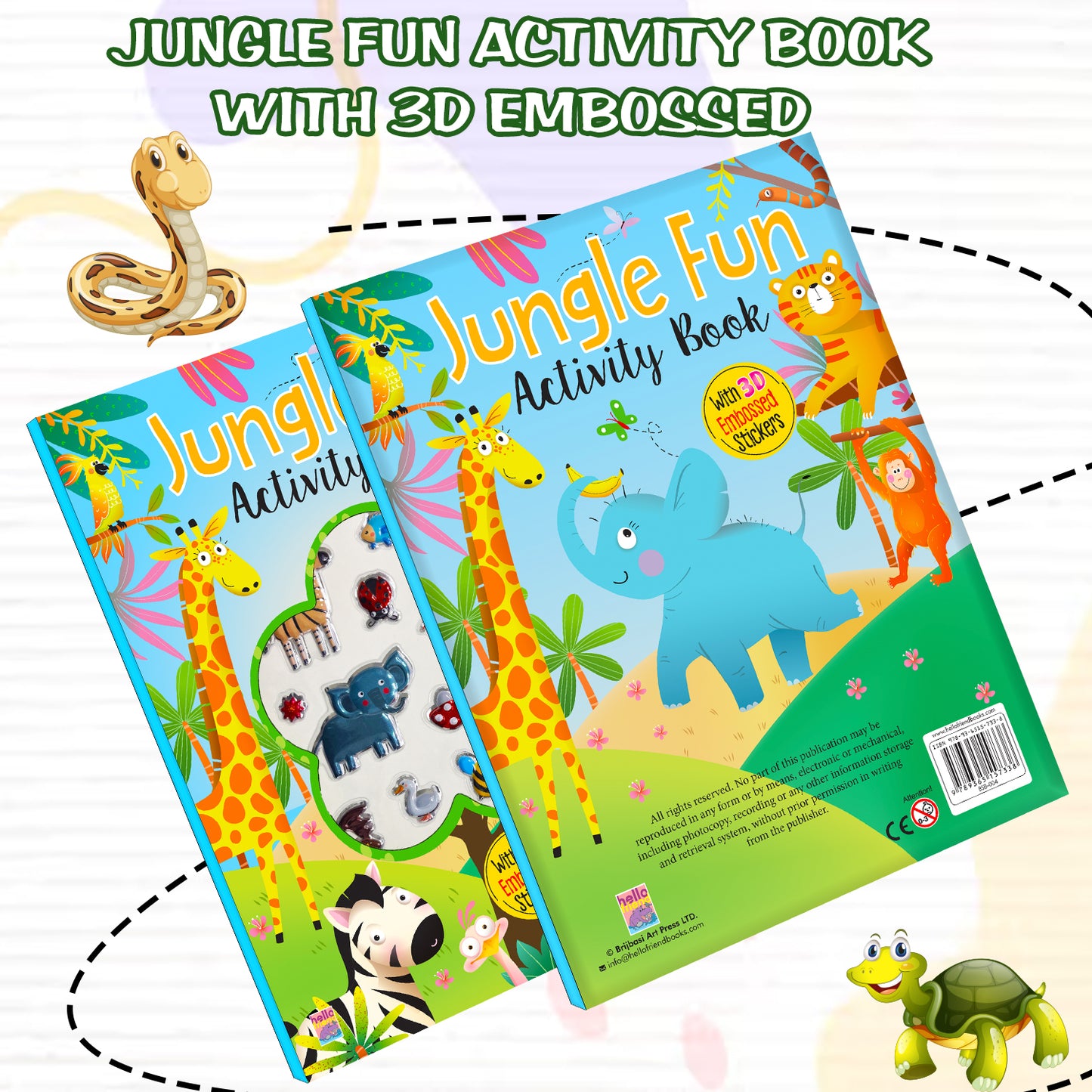 Jungle Fun Activity Book | Sticker Activity Book for Kids | Creative Jungle-Themed Learning & Play Book